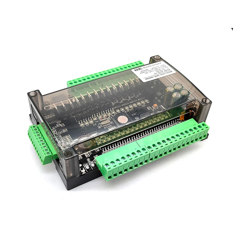 Controlador lógico programável fx3u 6ad 2da 14mr 14mt 24mr 24mt 30mr 32mt 48mr 48mt e rs232 rs485 38400bps relé transistor plc