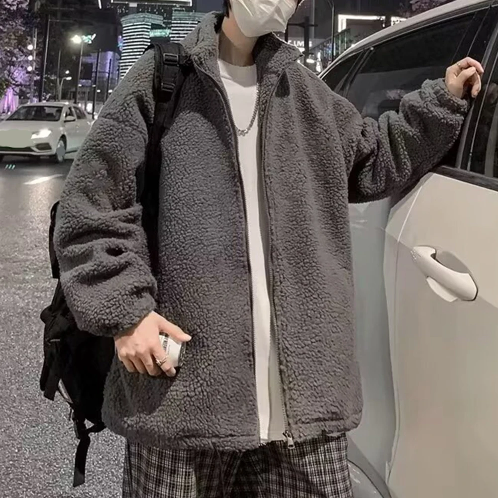 

Мужская двухслойная бархатная куртка с утолщенной молнией, хлопковое пальто с длинным рукавом