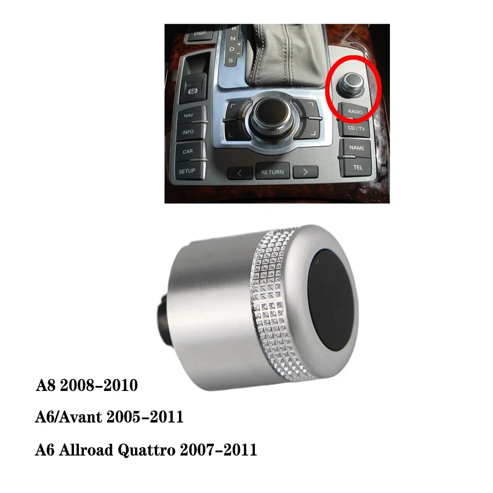 

4F0919070 MMI Multi Media Rotary Knob Main Menu Volume Switch Cover for Audi A6 4F Allroad Quattro C6 A8 Q7 2007-2009 RS6