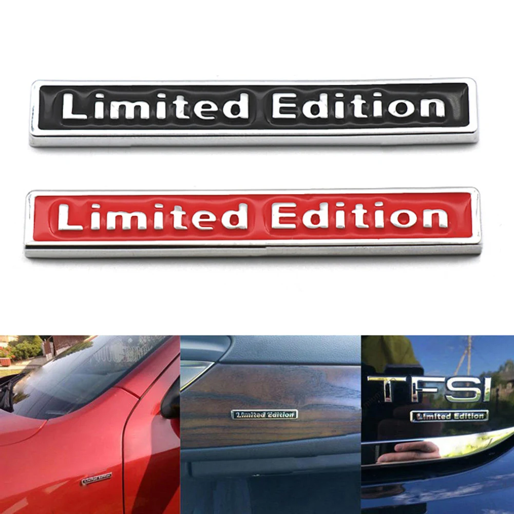 1 Pcs 6.5*1cm Metal Limited Edition Fender Trunk Badge Emblem Racing SUV Sports Stickers Car Body Decal for All Car