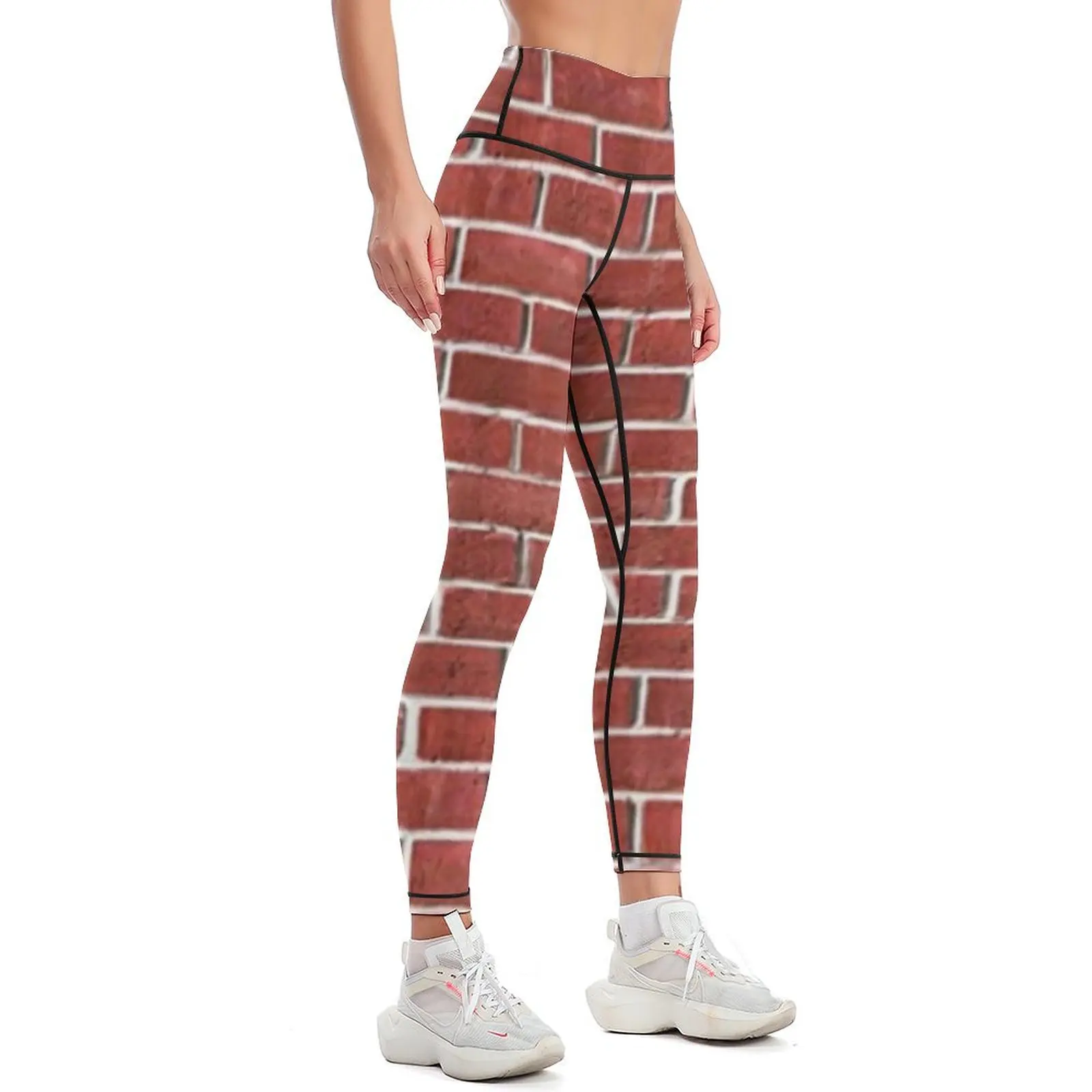 Brick wall Pattern Red Brick Leggings push up tights for Fitness woman sportswear gym Womens Leggings