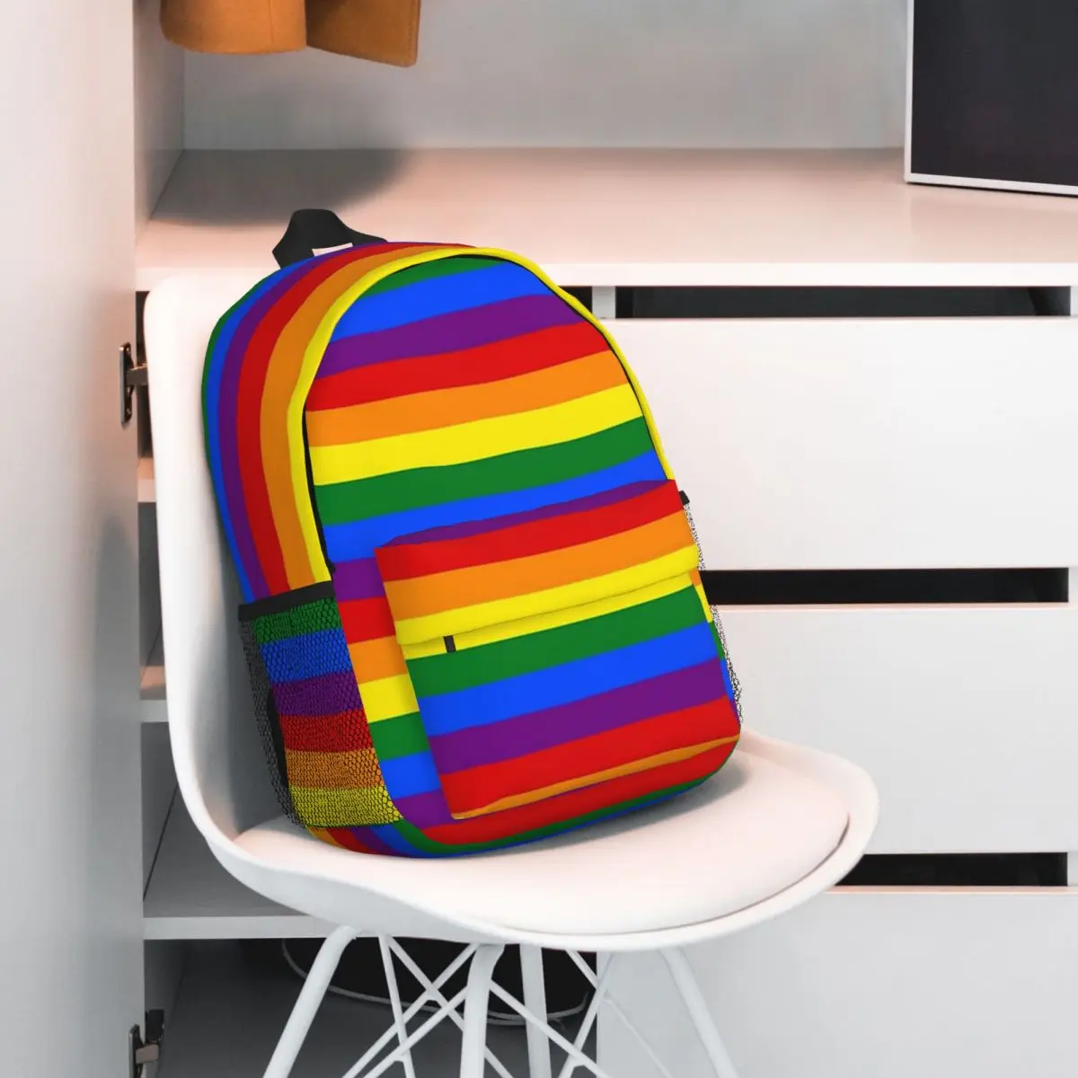 Sac à dos arc-en-ciel Pride Feel pour adolescents, cartable de dessin animé, sacs d'école pour étudiants, sac à dos pour ordinateur portable, sac initié, grande capacité