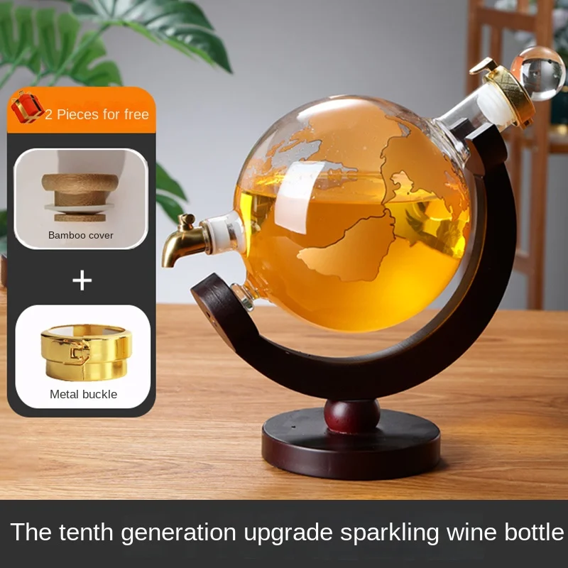 

Globe Soaking Wine Bottle Glass Bottle With Spout Household Wine Storage Bottle Living Room Medicinal Wine Jar decor