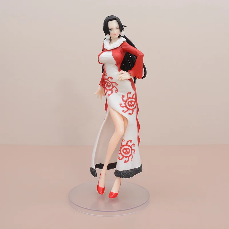 

24cm Cute Anime Boa Hancock Winter Cheongsam Empress Handmade Statue One-Piece Girls Model Ornament