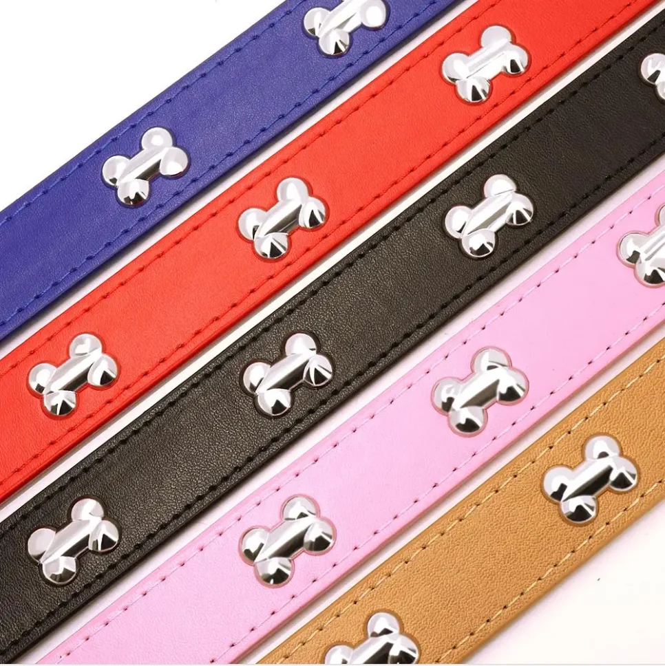 Pet Dog Collar Personalized Leather For Big Dog Cat Collars For Big Dogs Cats Luxury Designer Adjustable Dog Cat Accessories Pet