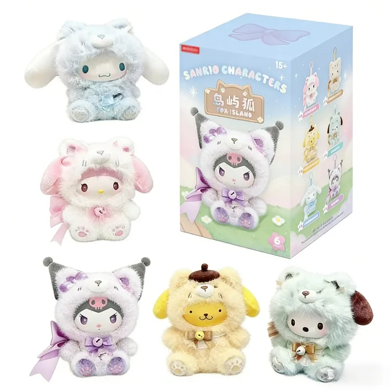 

Sanrio Island Fox Series Vinyl Plush Blind Box Cute Desktop Ornaments Kawaii Collection Doll Birthday Gift Sanrio