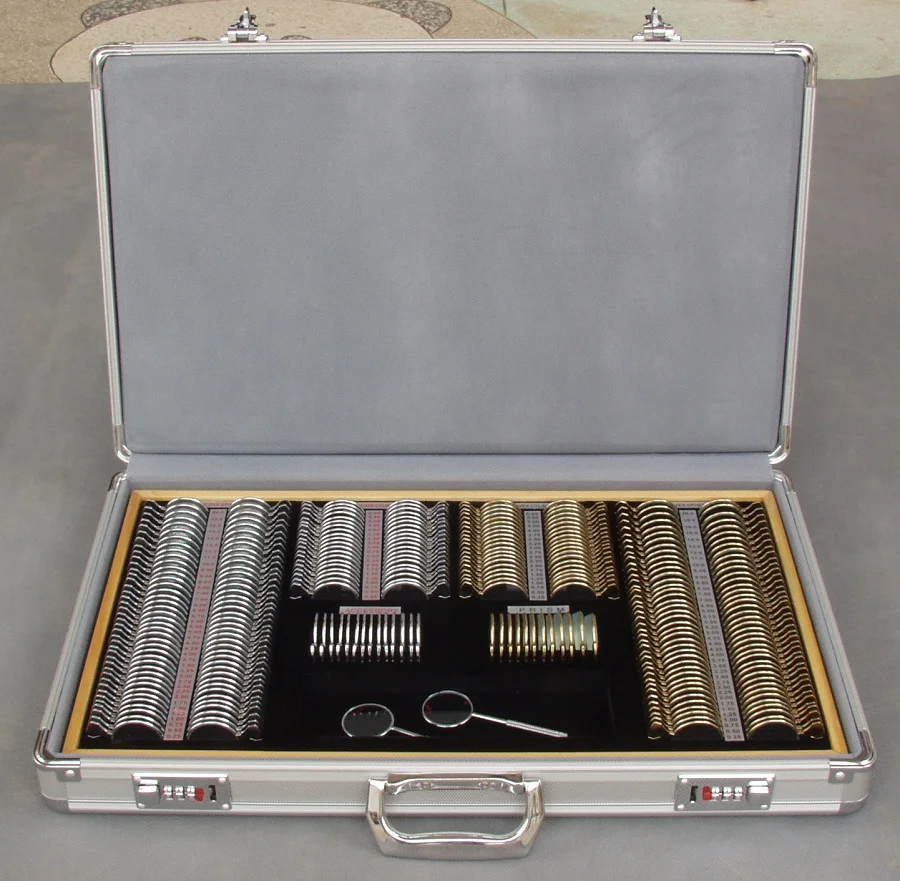 Best Selling 266 Pieces Golden Frame Trial lens set and Trial Frame