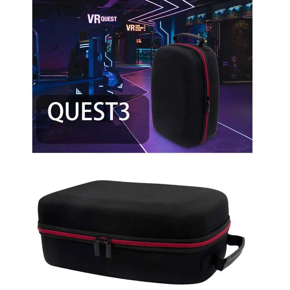 Carrying Storage Case EVA Shell Travel Storage Bag Dustproof Portable Case Compatible For Meta Quest 3 VR Headset Accessories