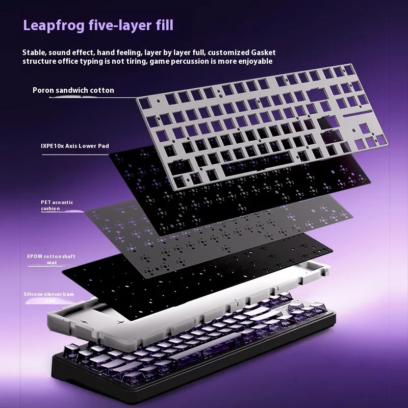 ATK A87 PRO Wireless Mechanical Keyboard Tri Mode Long Battery Life Low Latency Hot Swap Gasket RGB Custom Office Gaming Gift