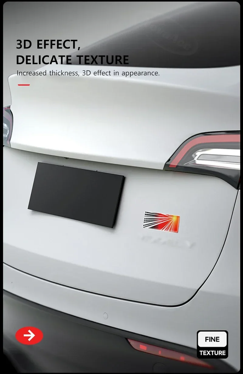 Kofferraum-Spaß, wasserfeste Aufkleber für Tesla Model Y 3XS, personalisiertes Hecklabel, kreative Dekoration, Auto-Außenzubehör – Detail 4