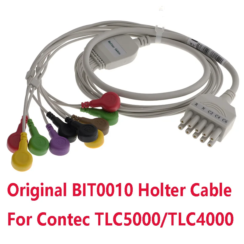 

Original BIT0010 BAT0009 BT Type ECG EKG Holter Cable Integrated Snap Leadwire Use For Contec TLC5000/TLC4000 Patient Monitor.