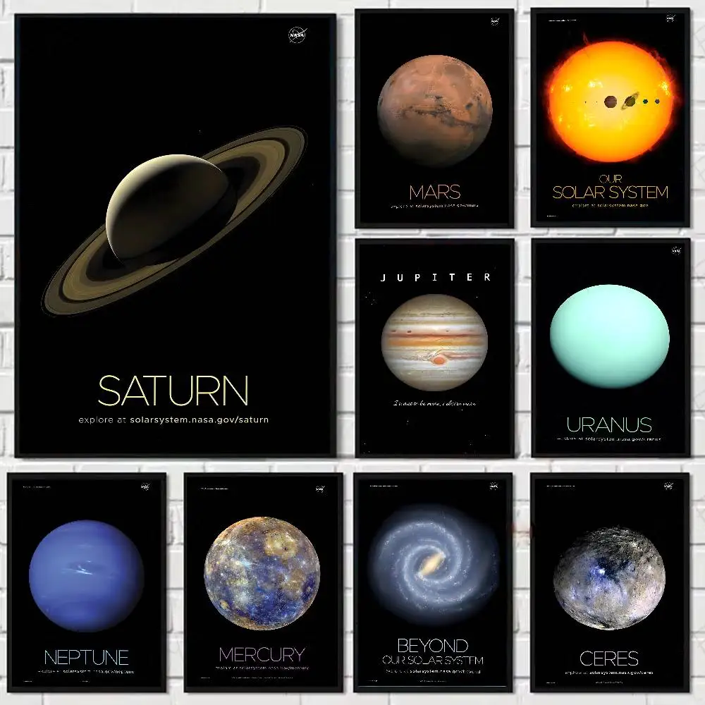 Enthusiast Planet Universe Poster HD art sticky wall waterproof home living room bedroom aesthetic decoration