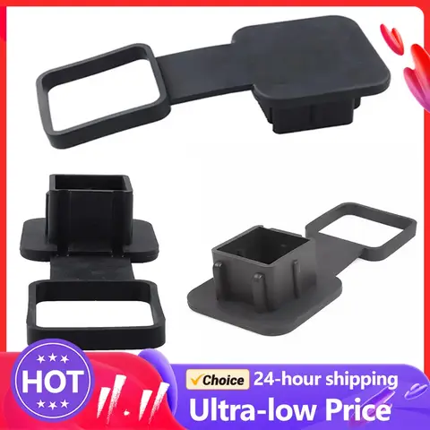 टो प्लग ट्यूब कैप प्रोटेक्टर ट्रेलर हिच रिसीवर कवर प्लग वाटरप्रूफ 2 इंच रिसीवर ऑटो स्क्वायर प्लग टो हुक कवर 12 best sales टो हुक कवर - №6