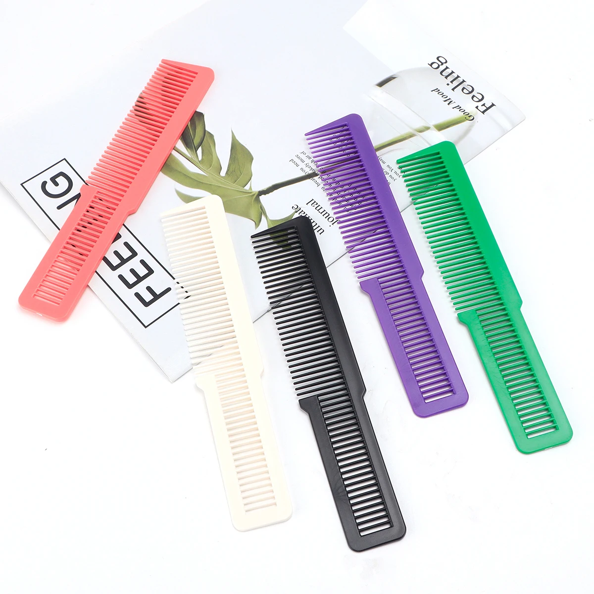 Professional Colorful Hairdressing Comb Hair Salon Barber Anti-Static Haircut Plastic Combs Barbershop Styling Tools Accessories