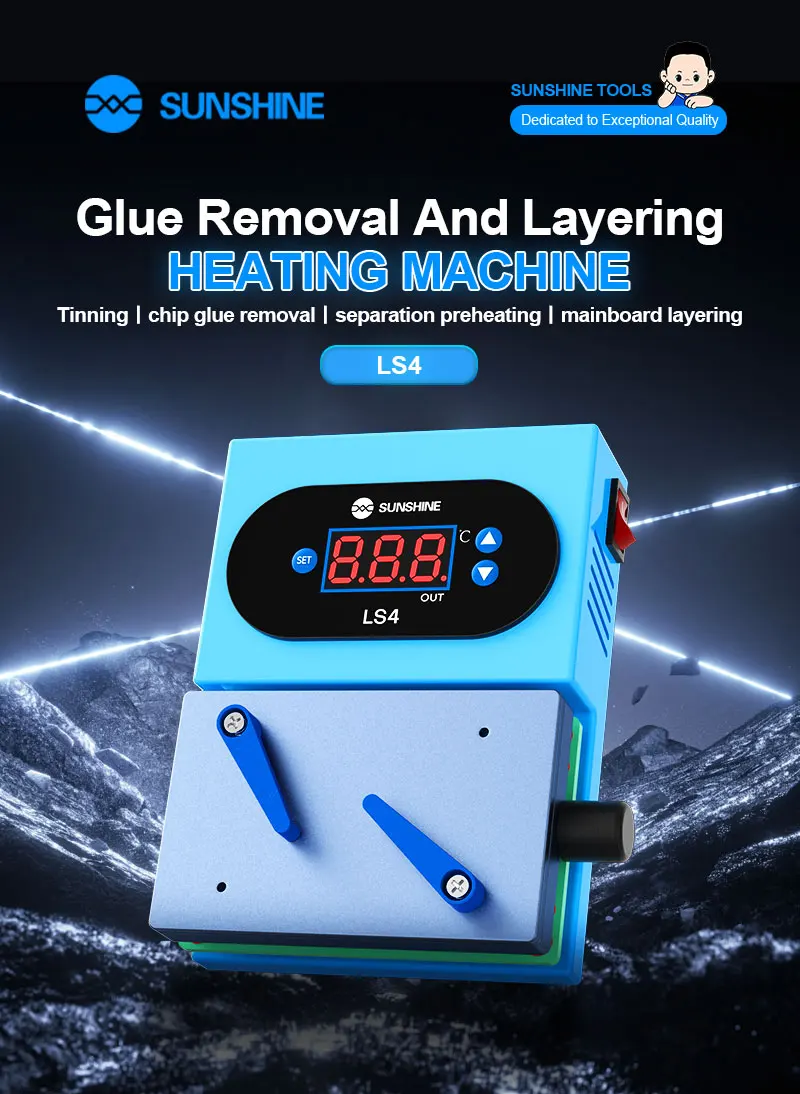 SUNSHINE Glue Removal And Layering/Multi-Function Heating Station/Mobile PCB And Chips Perheater