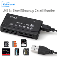 480Mbps All In One Memory Card Reader USB 2.0 External Cardreader SD SDHC Mini Micro M2 MMC XD CF Reader For MP3 Digital Camera