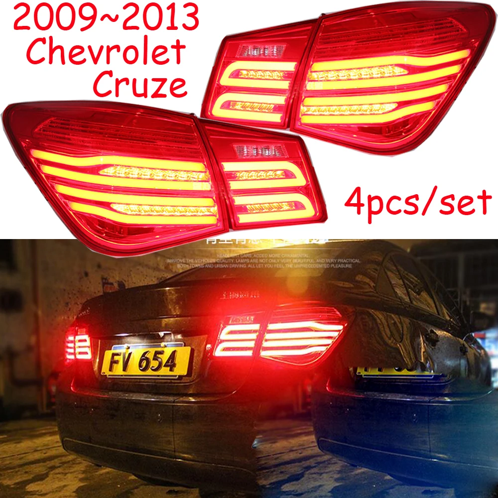 4pcs set Car tail lights for taillight Chevrolet Cruze 2009~2013 LED Cruze Tail Light Rear Lamp DRL+Brake+Park+Turning