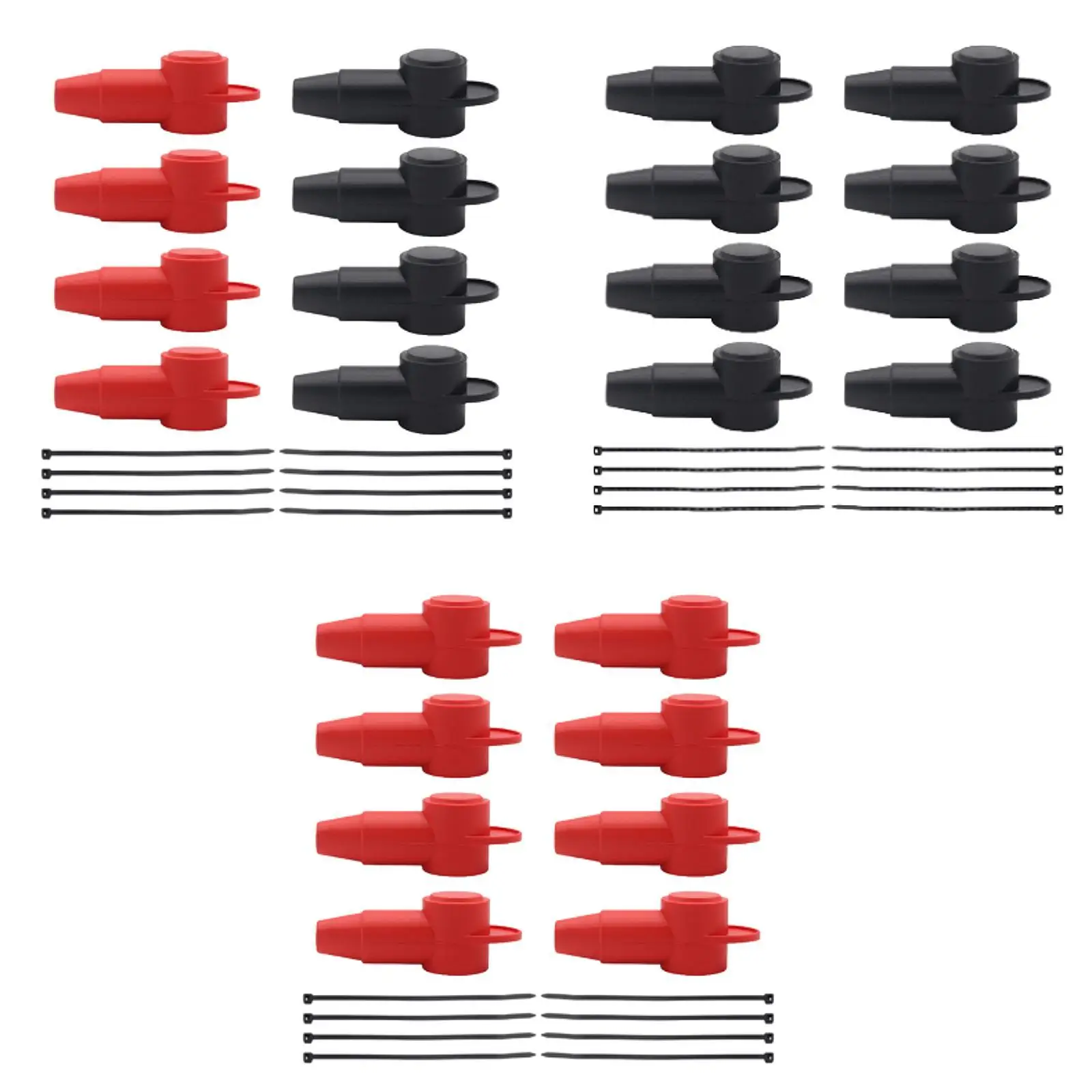 8x Generic Silicone Terminal Covers Power Junction Blocks Accessories with 8Pcs