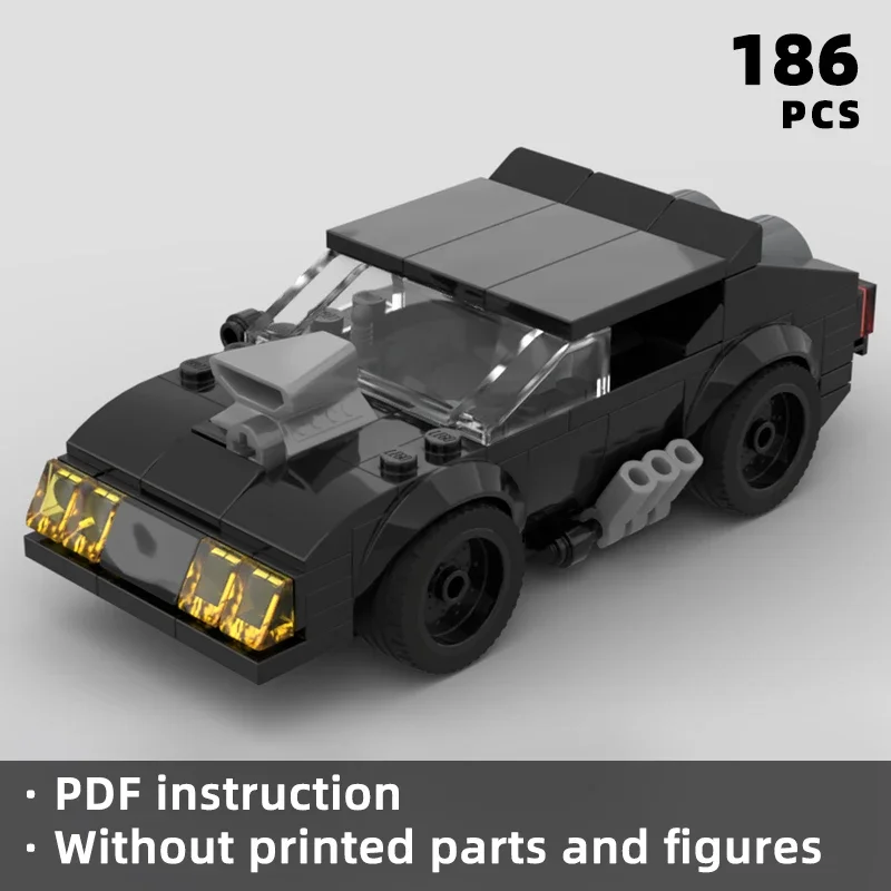 

classic mad movie interceptor bricks film modified car blocks war speed moc sports race fans gift present product
