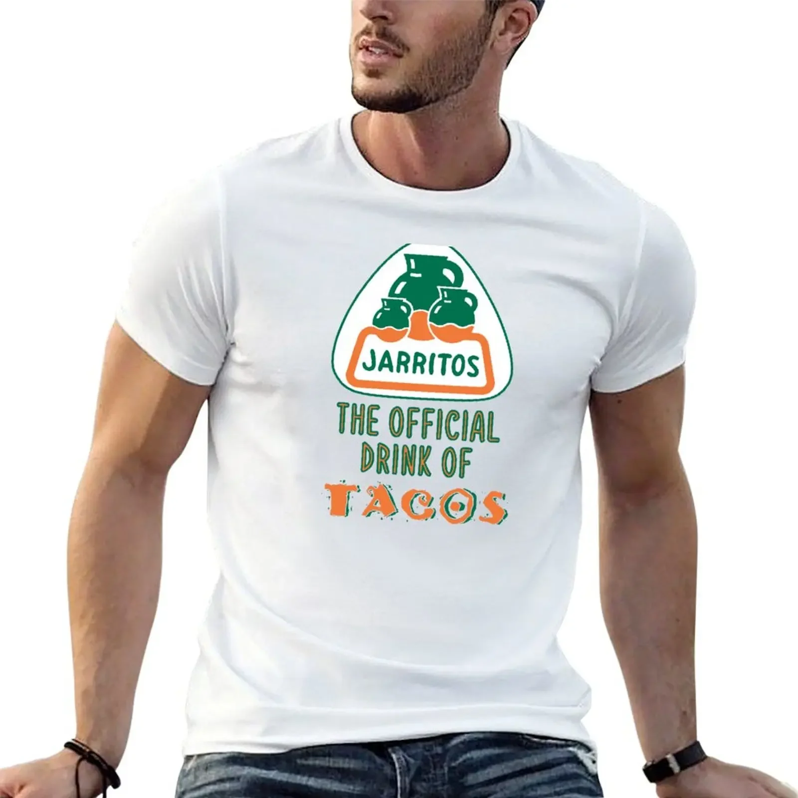 Jarritos: The Official Drink Of Tacos T-Shirt customs graphic shirts quick-drying tee shirts for men