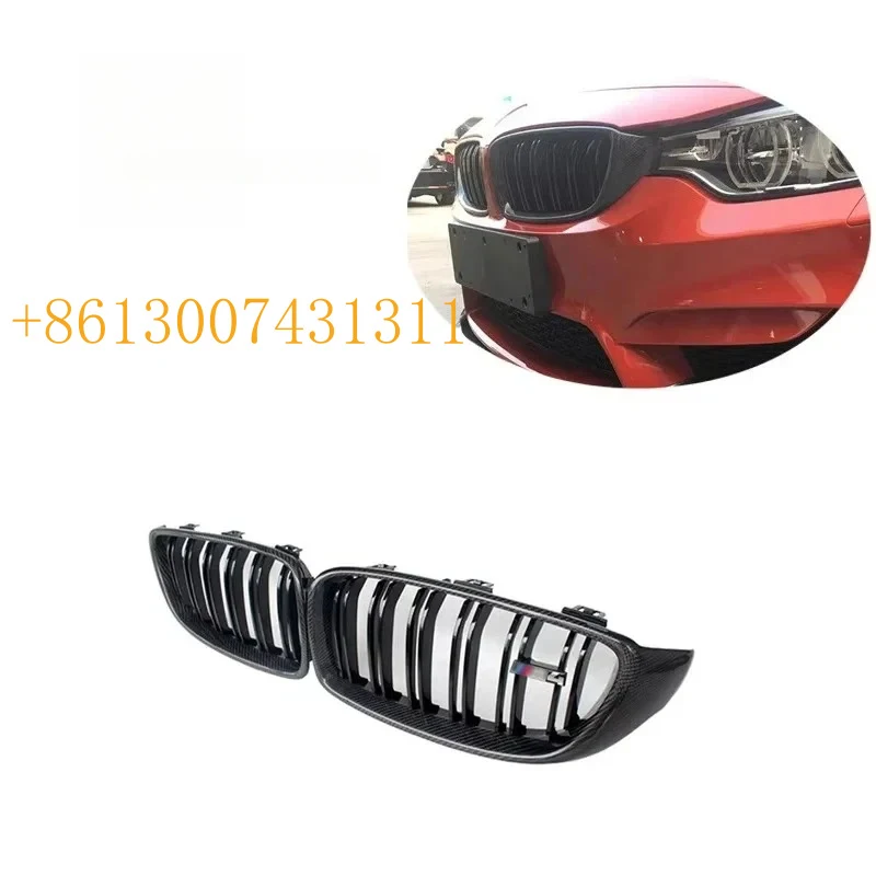 FactoryNew Carbon Fiber Front Bumper Grille Grid  F32 F33 F36 F80 F82 F83 M3 M4 Includes Clips