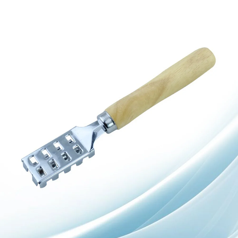 

Premium Fish Scale Scraper Stainless Steel and Wood Construction Non-Slip Grip Efficient Fish Skin Cleaner for Kitchen
