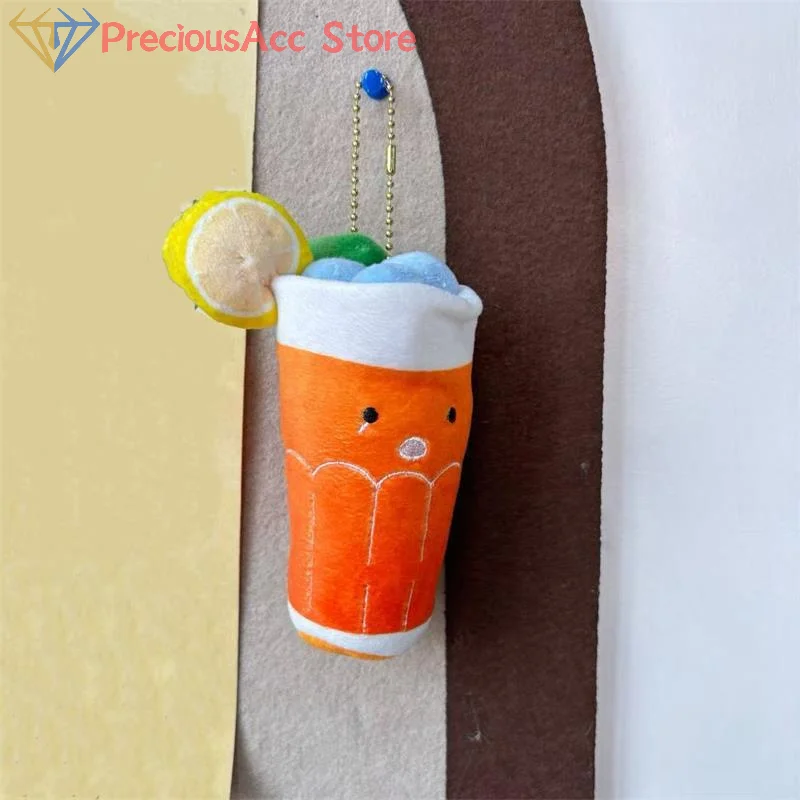 1/2 SZT. Urocza Pomarańczowa Jagodowa Zimna Napój Pluszowa Zabawka Breloczek Kreatywny Wisiorek do Plecaka Ozdoba do Torby Prezent