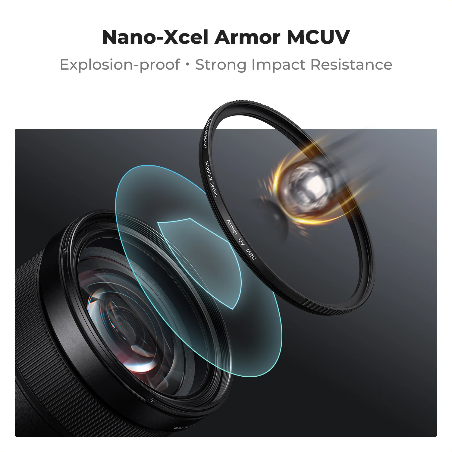 K&F Concept UV X Armor MCUV Explosion-proof Strong Impact Resistance 67mm 82mm 77mm72mm 58mm For Snoy Nik Fuji Canon