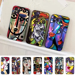 Picasso abstract Art painting Phone Case Silicone Soft for iphone 15 14 13 12 11 Pro Mini XS MAX 8 7 6 Plus X XS XR Cover