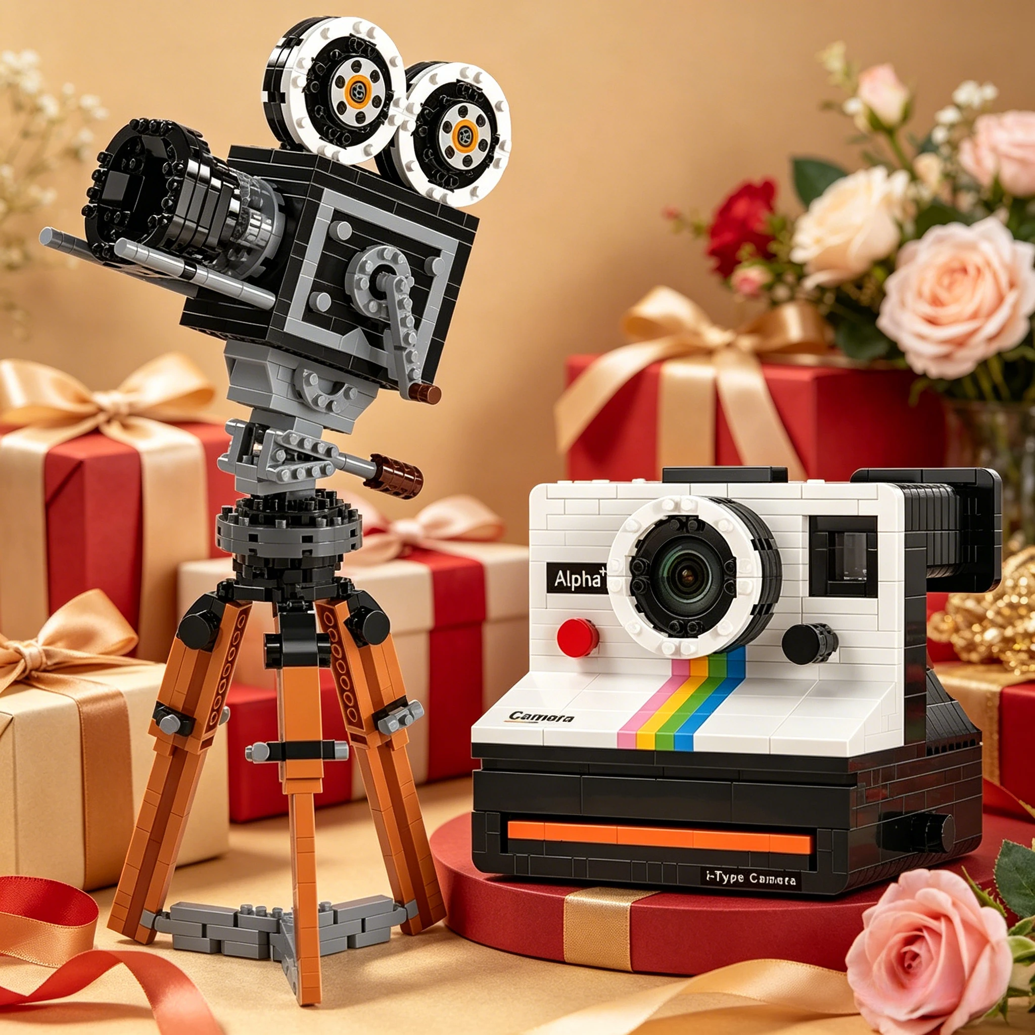 Bloques de Construcción Miniatura Vintage, 802 Piezas, Cámara Retro, Colección para Adultos, Adornos, Serie IDEAS, Juguetes, Regalos de Cumpleaños para Niñas