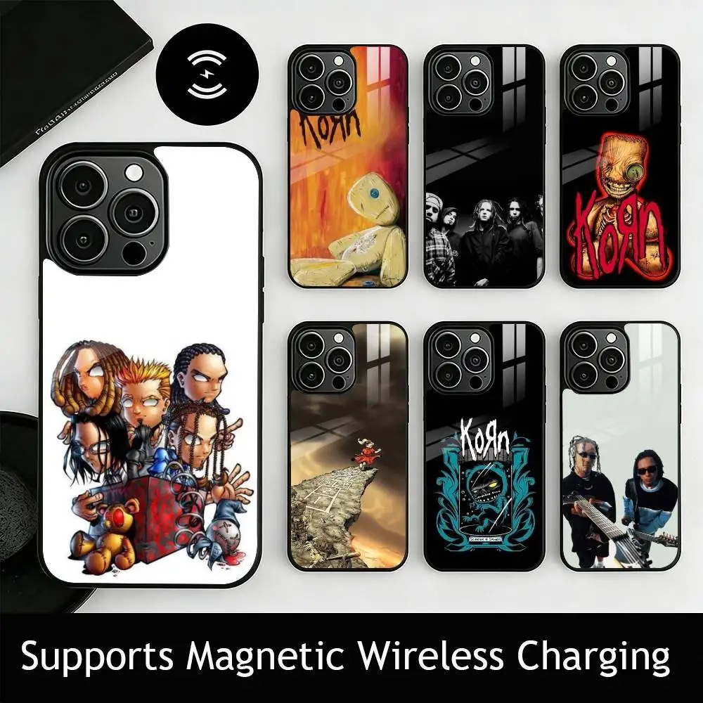 Band k-Korn gift Phone Case For iPhone17,16,15,14,13,12,11 Plus,Pro Allows magnetic wireless charging