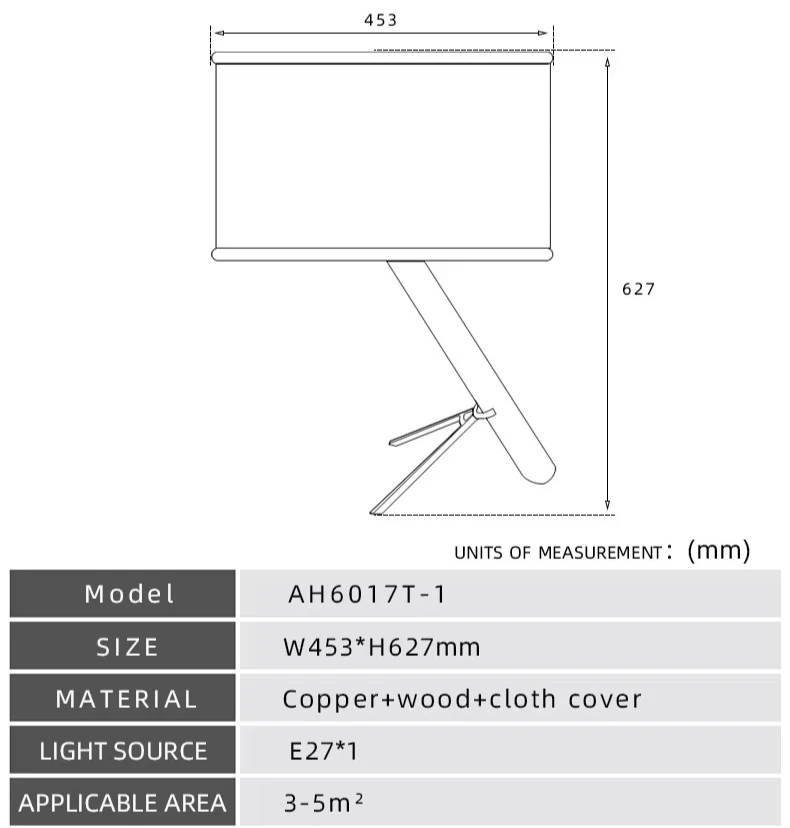 Modern wooden table lamp country study office study eye protection lamp