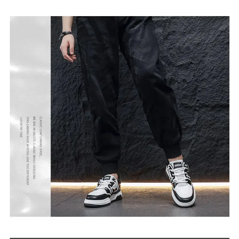 

Chunky Sneakers Men Designer Punk Board Shoes Fashion Casual Microfiber Leather Upper Height Increased Flat Platform Sport Shoes