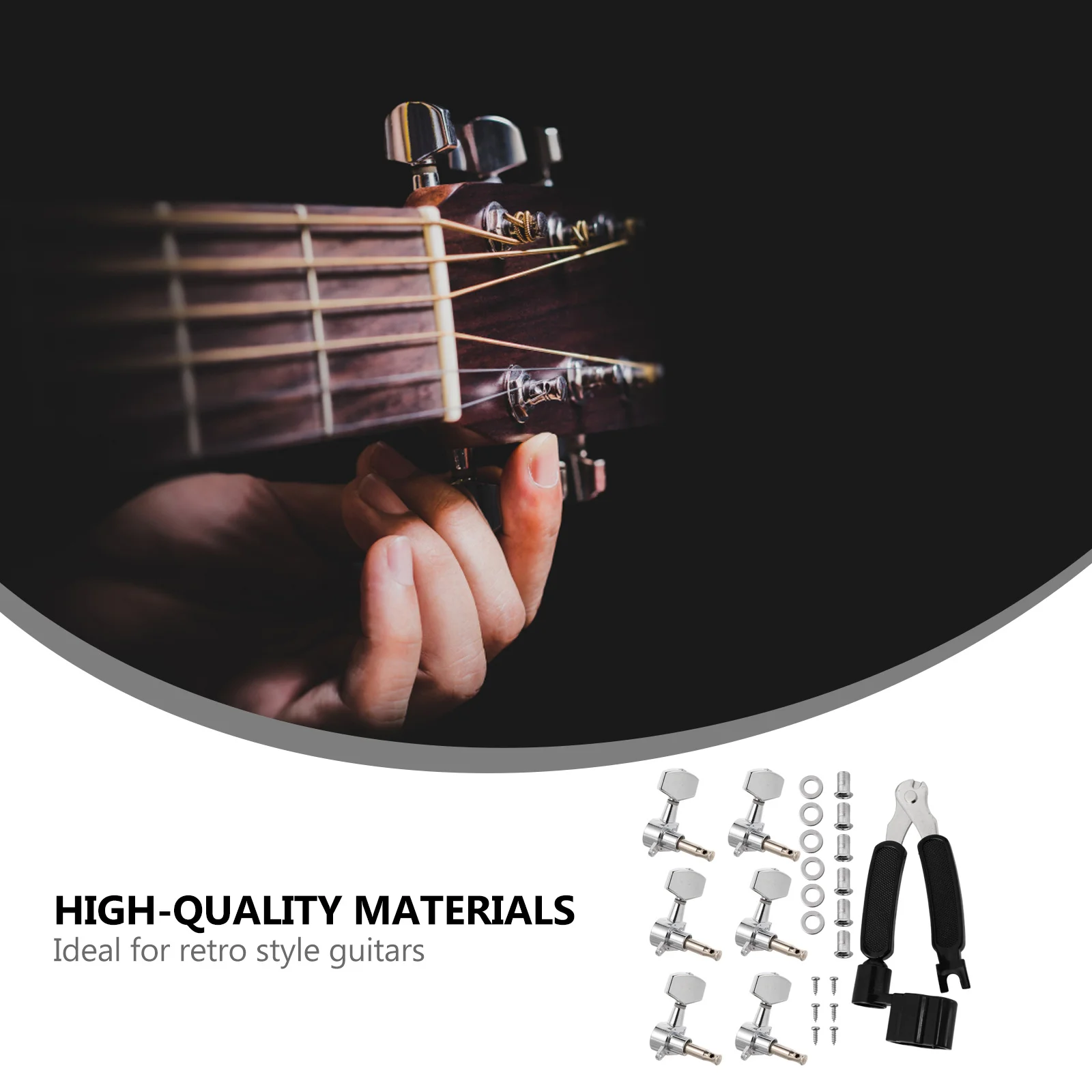 

1 set Tuning Pegs For Acoustic Guitar Left Right Tuners Set High Quality Machine Heads With String Winder Cutter Tool Guitar