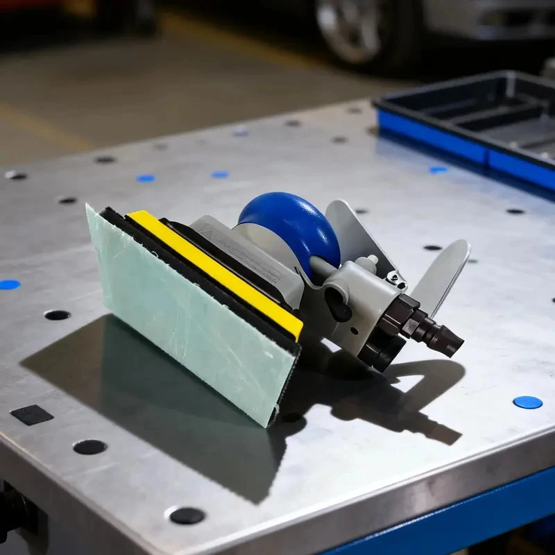 

Pneumatic Square Dry Grinder 70x108mm for Japanese KOVAX Double Eagle Square Sander Car Beauty Polishing Soft Film Sandpaper