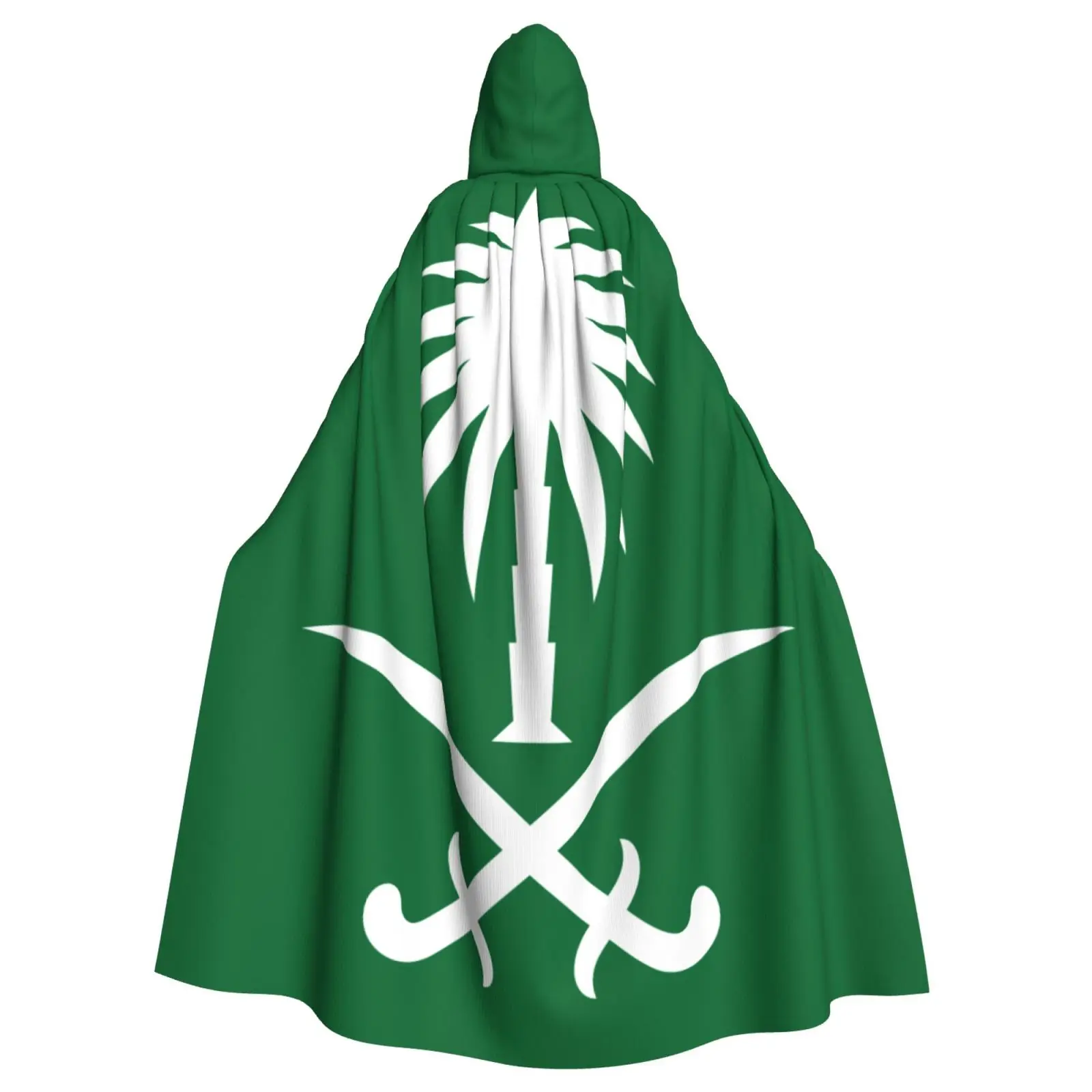 Unisex Adult  Saudi Arabian Palm Tree And Sword Cloak with Hood Long Witch Costume Cosplay