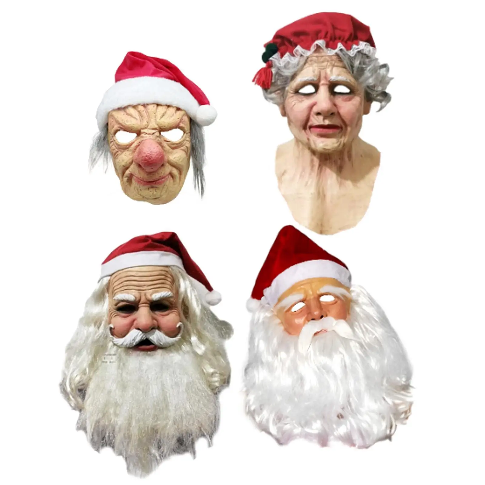 Christmas Latex Mask Realistic Headgear for Festival Christmas Carnivals