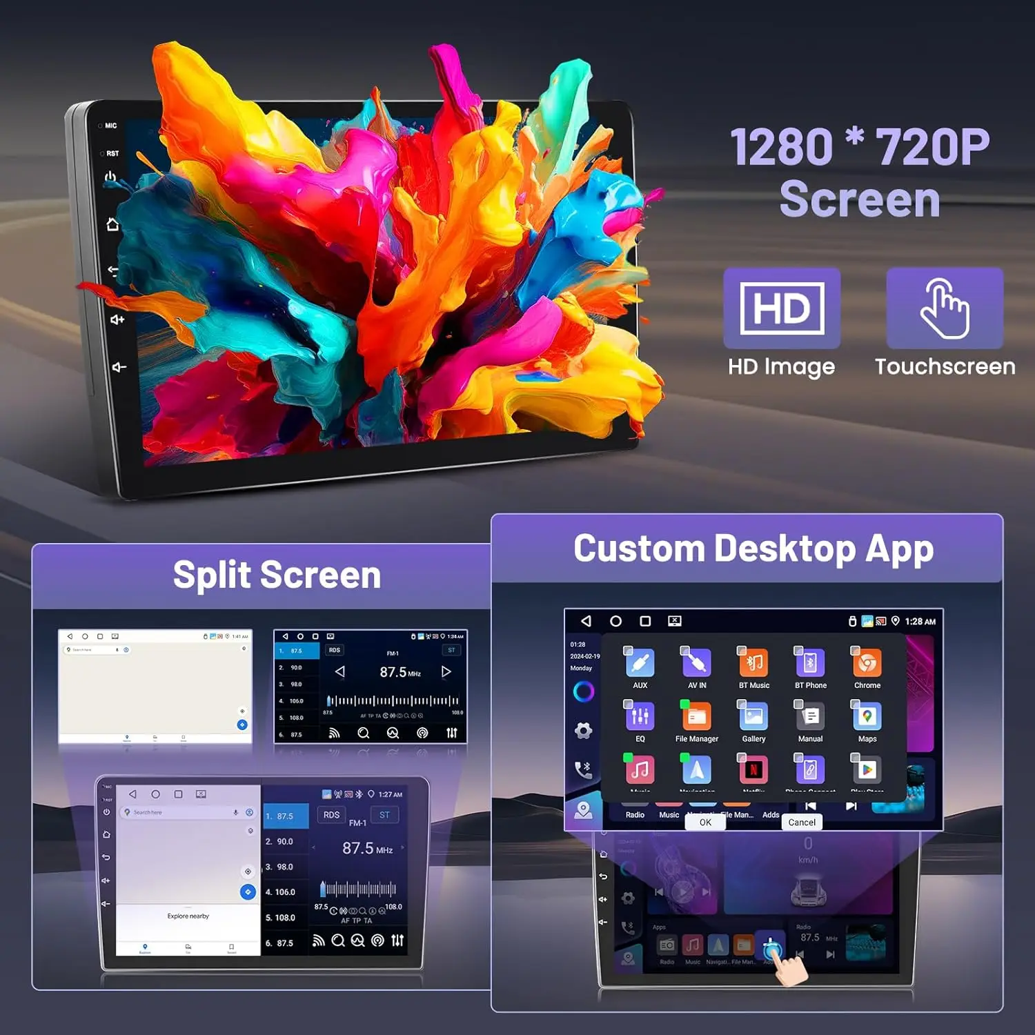 토요타 코롤라 2009-2013용 9인치 안드로이드 카 스테레오, 카플레이, 안드로이드 오토, GPS, 와이파이, 후방 카메라 포함