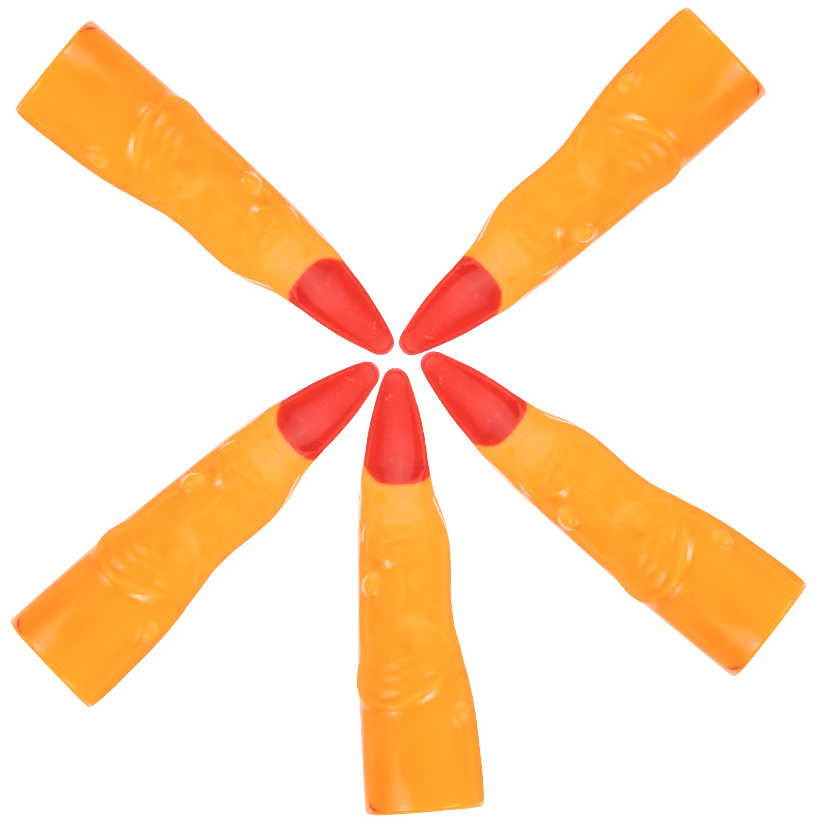 5 pezzi dita di strega in plastica finta di Halloween coperture per dita realistiche scherzo puntelli per feste dita finte dita di strega di Halloween