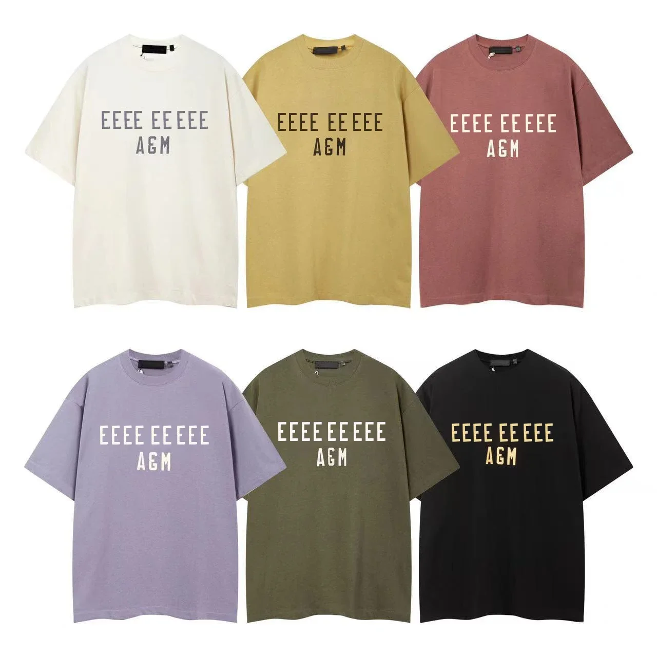 

2025 Luxury Design Men's T-shirts Two Rows Letter Logo Top Tees Designer Brand Men's T-shirts