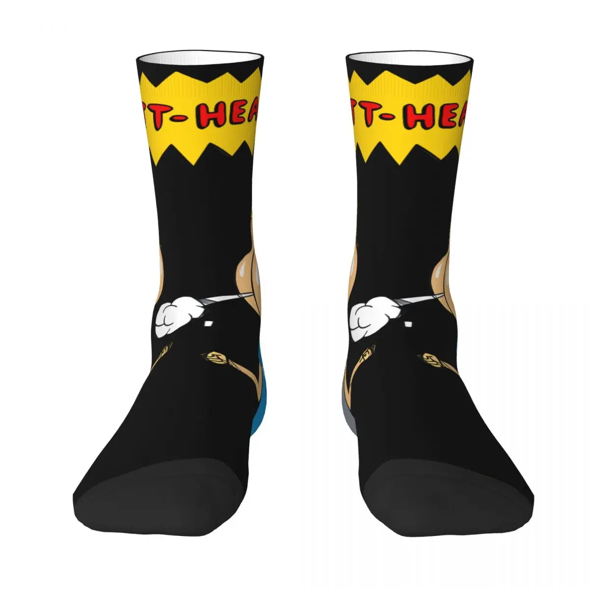 Funny Happy Men's compression Socks Groovy Retro Harajuku Beavis and butt-head Hip Hop Novelty Seamless Crew Crazy Sock Gift