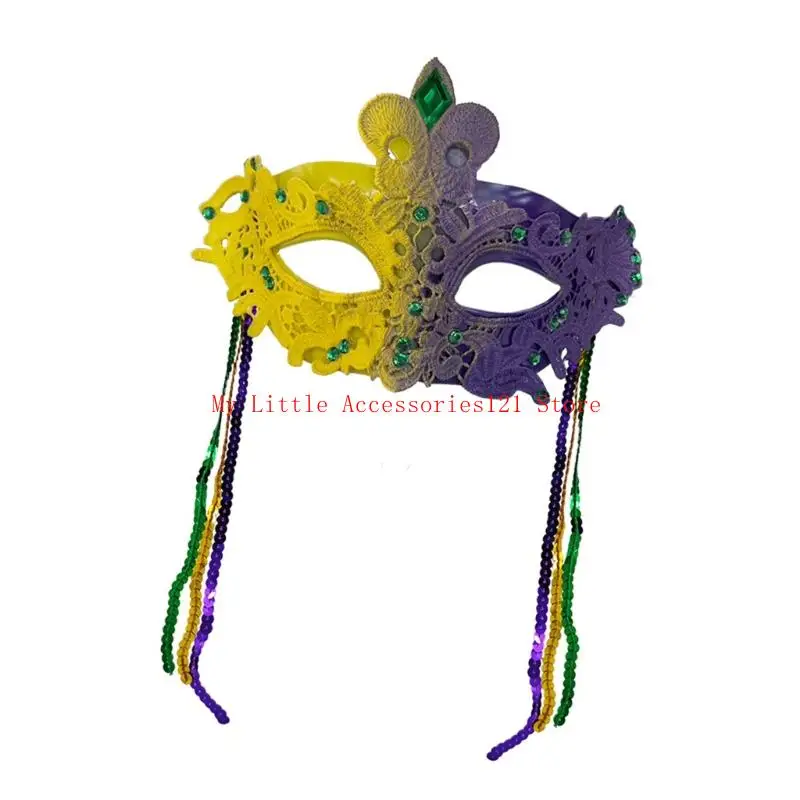 Świąteczne akcesoria do kostiumów Lekka, elastyczna maska ​​z frędzlami Dekoracja karnawałowa na imprezy Halloween i imprezy