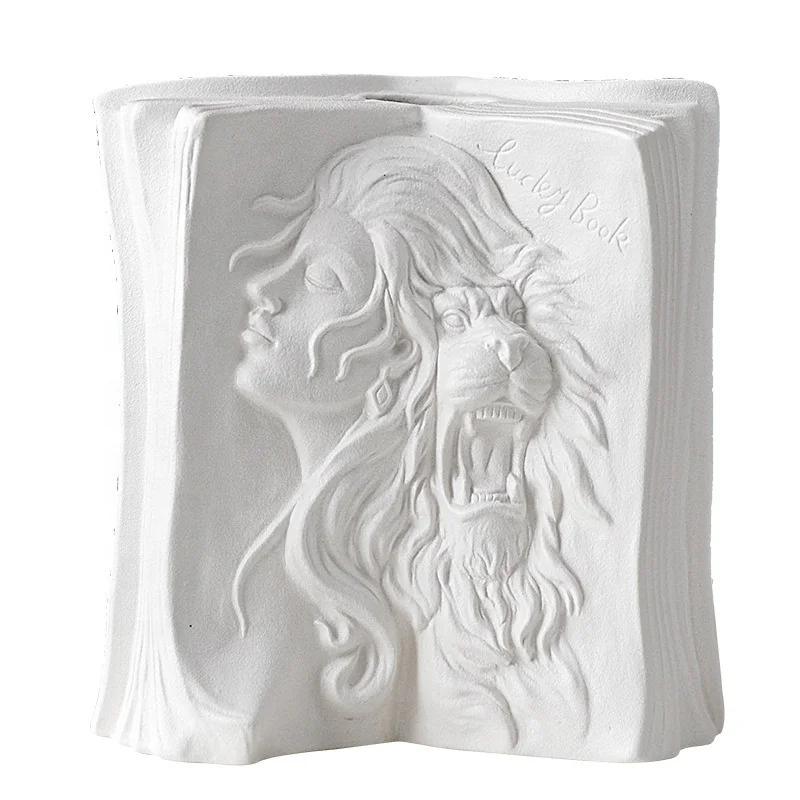 

2024 Creative Modern Book Shape Decoration Ceramic Vase Restaurant