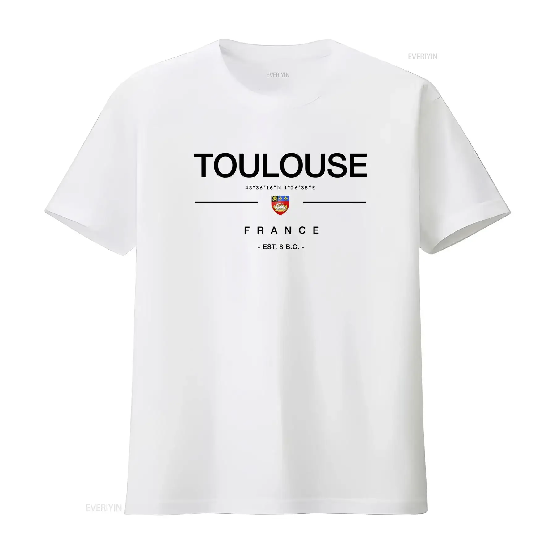Toulouse France Souvenir T Shirt Perfect for Travel Fans Est 8 B C Design vintage Washed designer clothes Unisex graphic
