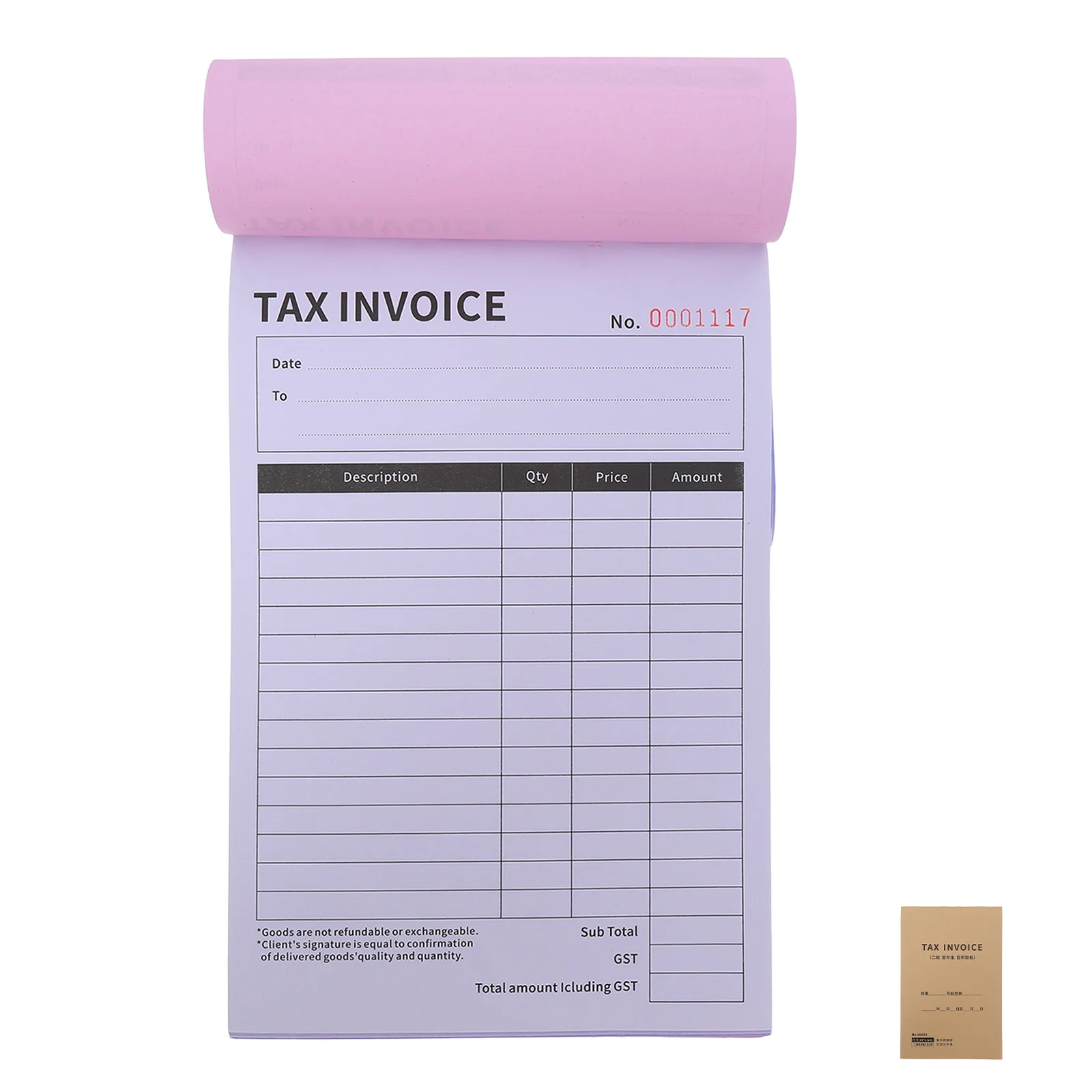 Carbonless Delivery Document Set for Office Use 2 Part Bill Order Form Stackable Secure Packaging Wholesale Supply