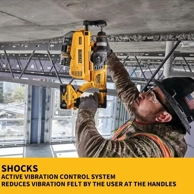 DEWALT DCH263 20V Brushless Cordless Hammer Battery Charger Set Rotary Electric Hammer Wall Concrete Drill Hole Power Tools Set