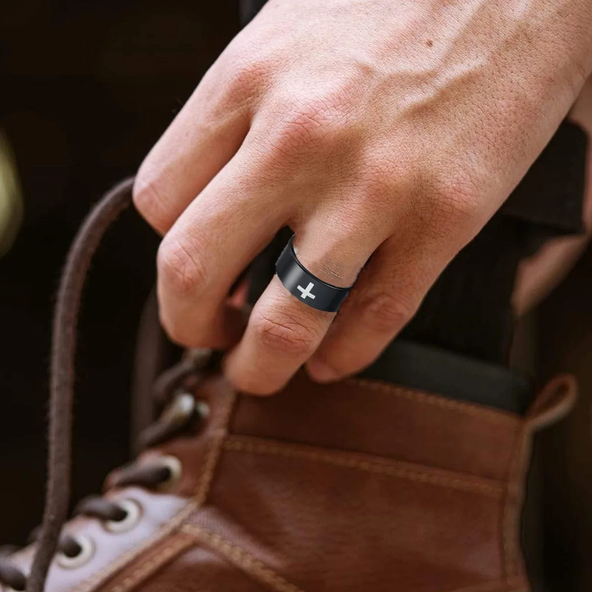 خمر غير النظامية عبر مسنن حافة مشطوف للرجال والنساء ، الأزواج فاك القوطي مجوهرات الزفاف ، الخطوبة هدية الذكرى السنوية