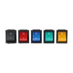 Latching Rocker Switch Power Switch I/O 4 Pins with Light 16A 250VAC 20A 125VAC KCD4