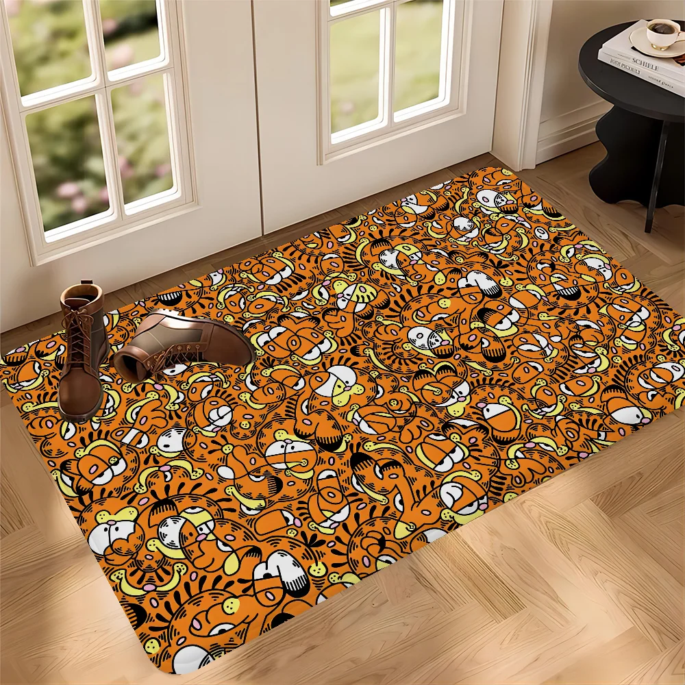 Classic 80s Garfields Door Mat Washable Non-Slip Living Room Sofa Chairs Area Mat Kitchen Welcome Doormat