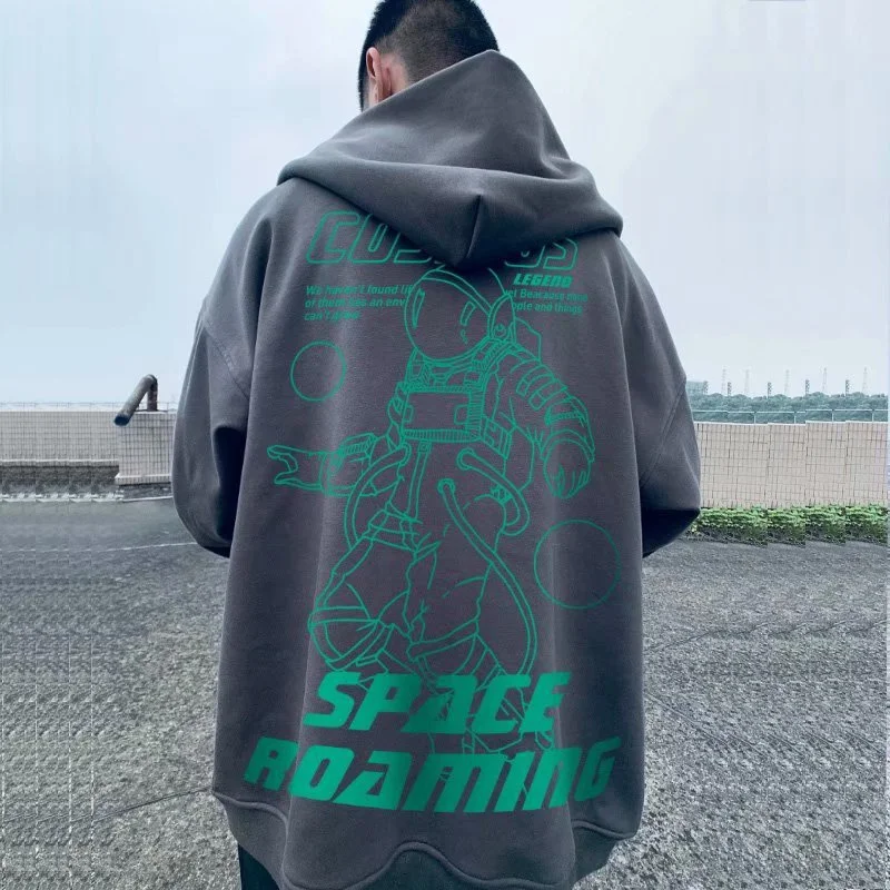 

Толстовка Y2K на молнии, свитшот, худи в стиле хип-хоп с принтом астронавта, уличная одежда в стиле панк и готика, модные куртки с капюшоном, осень